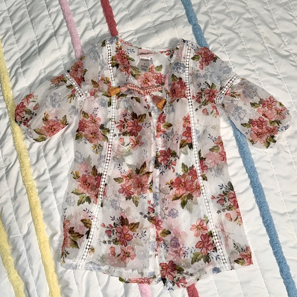 Precious floral boho kimono